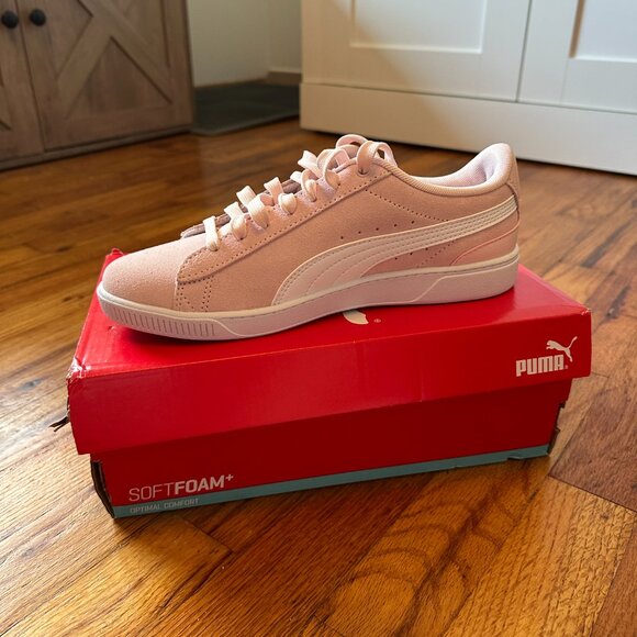 Puma Chalk Pink White Softfoam+ Optimal Comfort Shoes NEW WITH BOX Size 7.5 - Picture 2 of 6